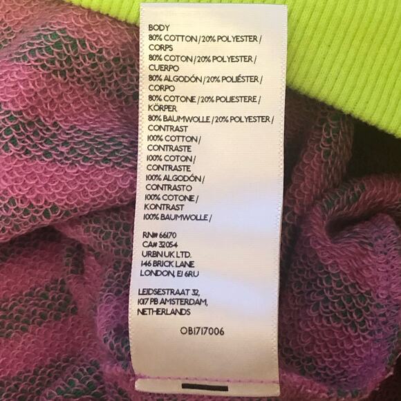 NWOT We the Free Free People Classic Striped Oversized Crewneck Pink Combo Small - Picture 12 of 13